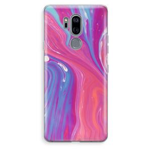CaseCompany Paarse stroom: LG G7 Thinq Transparant Hoesje