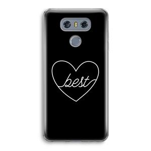 CaseCompany Best heart black: LG G6 Transparant Hoesje