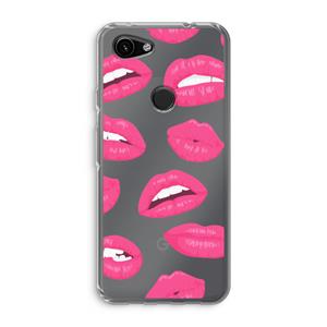 CaseCompany Bite my lip: Google Pixel 3a Transparant Hoesje