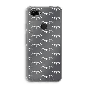 CaseCompany Wimpers: Google Pixel 3a Transparant Hoesje