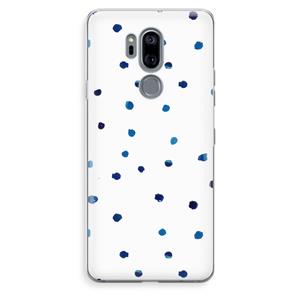 CaseCompany Blauwe stippen: LG G7 Thinq Transparant Hoesje