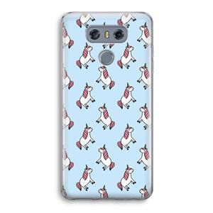 CaseCompany Eenhoorns overal: LG G6 Transparant Hoesje