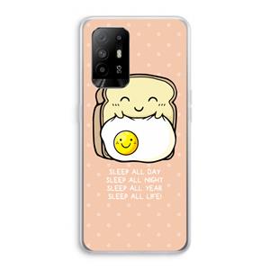 CaseCompany Sleep All Day: Oppo A94 5G Transparant Hoesje