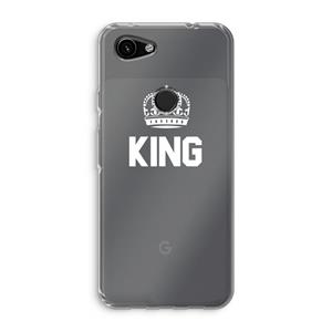 CaseCompany King zwart: Google Pixel 3a Transparant Hoesje