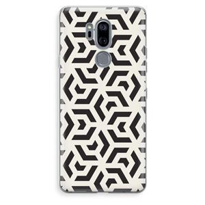 CaseCompany Crazy pattern: LG G7 Thinq Transparant Hoesje