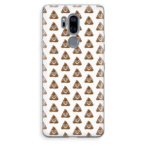 CaseCompany Poop emoji: LG G7 Thinq Transparant Hoesje