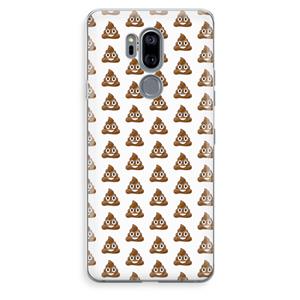 CaseCompany Poop emoji: LG G7 Thinq Transparant Hoesje