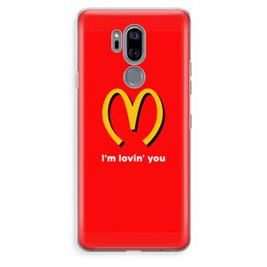 CaseCompany I'm lovin' you: LG G7 Thinq Transparant Hoesje