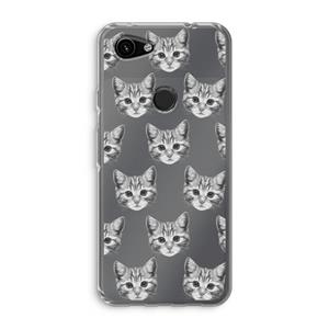 CaseCompany Kitten: Google Pixel 3a Transparant Hoesje
