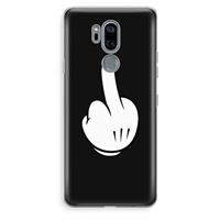 CaseCompany Middle finger black: LG G7 Thinq Transparant Hoesje