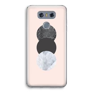 CaseCompany Marmeren cirkels: LG G6 Transparant Hoesje