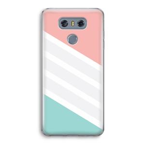 CaseCompany Strepen pastel: LG G6 Transparant Hoesje