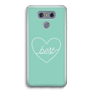 CaseCompany Best heart pastel: LG G6 Transparant Hoesje