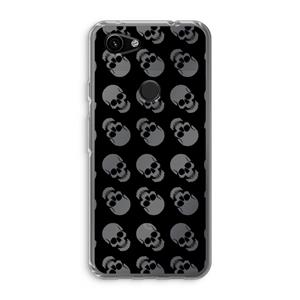 CaseCompany Musketon Skulls: Google Pixel 3a Transparant Hoesje