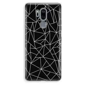 CaseCompany Geometrische lijnen wit: LG G7 Thinq Transparant Hoesje