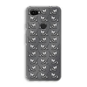 CaseCompany Zwarte poes: Google Pixel 3a Transparant Hoesje
