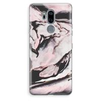 CaseCompany Roze stroom: LG G7 Thinq Transparant Hoesje
