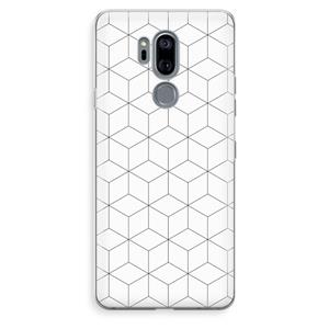 CaseCompany Zwart-witte kubussen: LG G7 Thinq Transparant Hoesje
