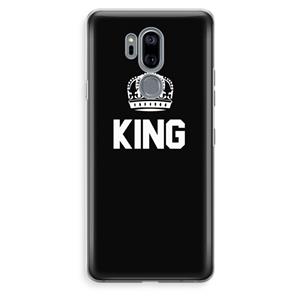 CaseCompany King zwart: LG G7 Thinq Transparant Hoesje