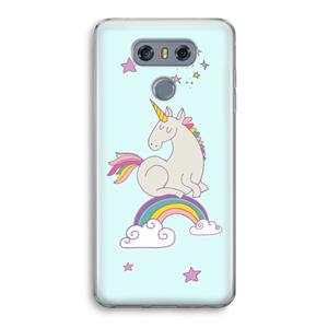 CaseCompany Regenboog eenhoorn: LG G6 Transparant Hoesje