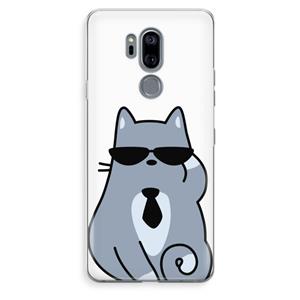 CaseCompany Cool cat: LG G7 Thinq Transparant Hoesje