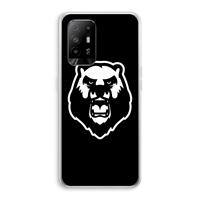 CaseCompany Angry Bear (black): Oppo A94 5G Transparant Hoesje