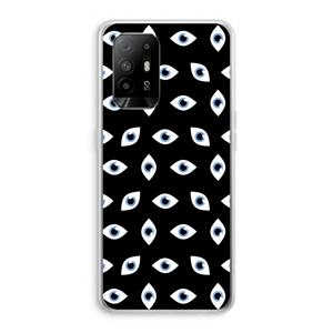 CaseCompany Eyes pattern: Oppo A94 5G Transparant Hoesje