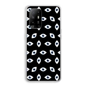 CaseCompany Eyes pattern: Oppo A94 5G Transparant Hoesje