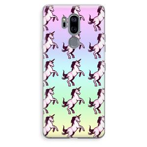 CaseCompany Musketon Unicorn: LG G7 Thinq Transparant Hoesje