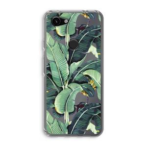 CaseCompany Bananenbladeren: Google Pixel 3a Transparant Hoesje
