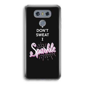 CaseCompany Sparkle quote: LG G6 Transparant Hoesje