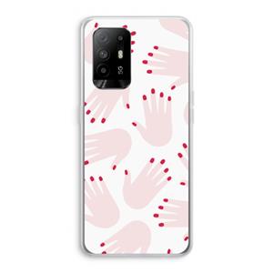 CaseCompany Hands pink: Oppo A94 5G Transparant Hoesje