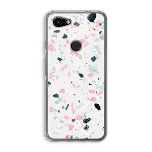 CaseCompany Terrazzo N°3: Google Pixel 3a Transparant Hoesje