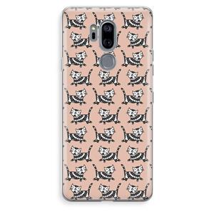 CaseCompany Zwarte poes: LG G7 Thinq Transparant Hoesje