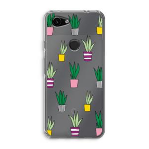CaseCompany Sanseveria: Google Pixel 3a Transparant Hoesje