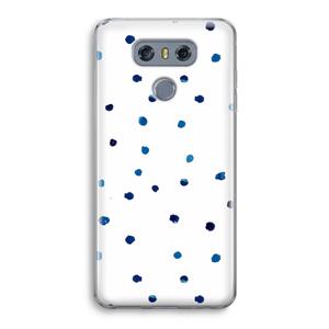 CaseCompany Blauwe stippen: LG G6 Transparant Hoesje