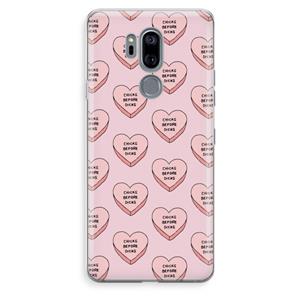 CaseCompany Chicks before dicks: LG G7 Thinq Transparant Hoesje