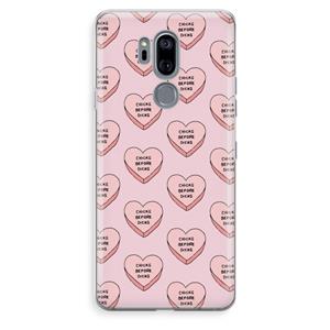 CaseCompany Chicks before dicks: LG G7 Thinq Transparant Hoesje