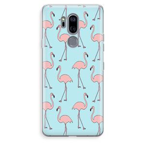 CaseCompany Anything Flamingoes: LG G7 Thinq Transparant Hoesje