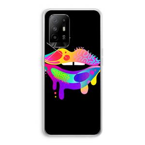 CaseCompany Lip Palette: Oppo A94 5G Transparant Hoesje