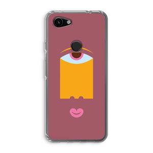 CaseCompany Mono V: Google Pixel 3a Transparant Hoesje