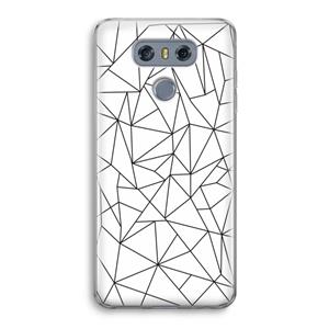 CaseCompany Geometrische lijnen zwart: LG G6 Transparant Hoesje