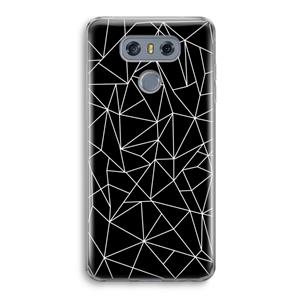 CaseCompany Geometrische lijnen wit: LG G6 Transparant Hoesje