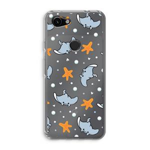 CaseCompany Manta: Google Pixel 3a Transparant Hoesje