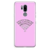 CaseCompany Home Is Where The Wifi Is: LG G7 Thinq Transparant Hoesje