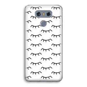 CaseCompany Wimpers: LG G6 Transparant Hoesje