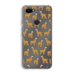 CaseCompany Alpacas: Google Pixel 3a Transparant Hoesje