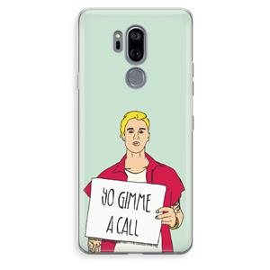 CaseCompany Gimme a call: LG G7 Thinq Transparant Hoesje