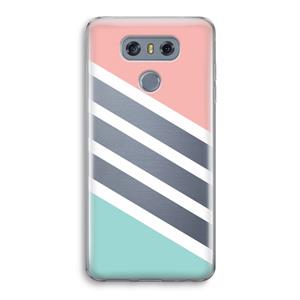 CaseCompany Strepen pastel: LG G6 Transparant Hoesje