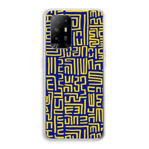 CaseCompany Majorelle Blue Print: Oppo A94 5G Transparant Hoesje